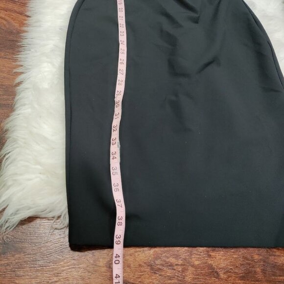 Zara Woman Basic Black Drape Neck Cap Sleeve Sheath Dress Women's Size Large - Picture 13 of 13